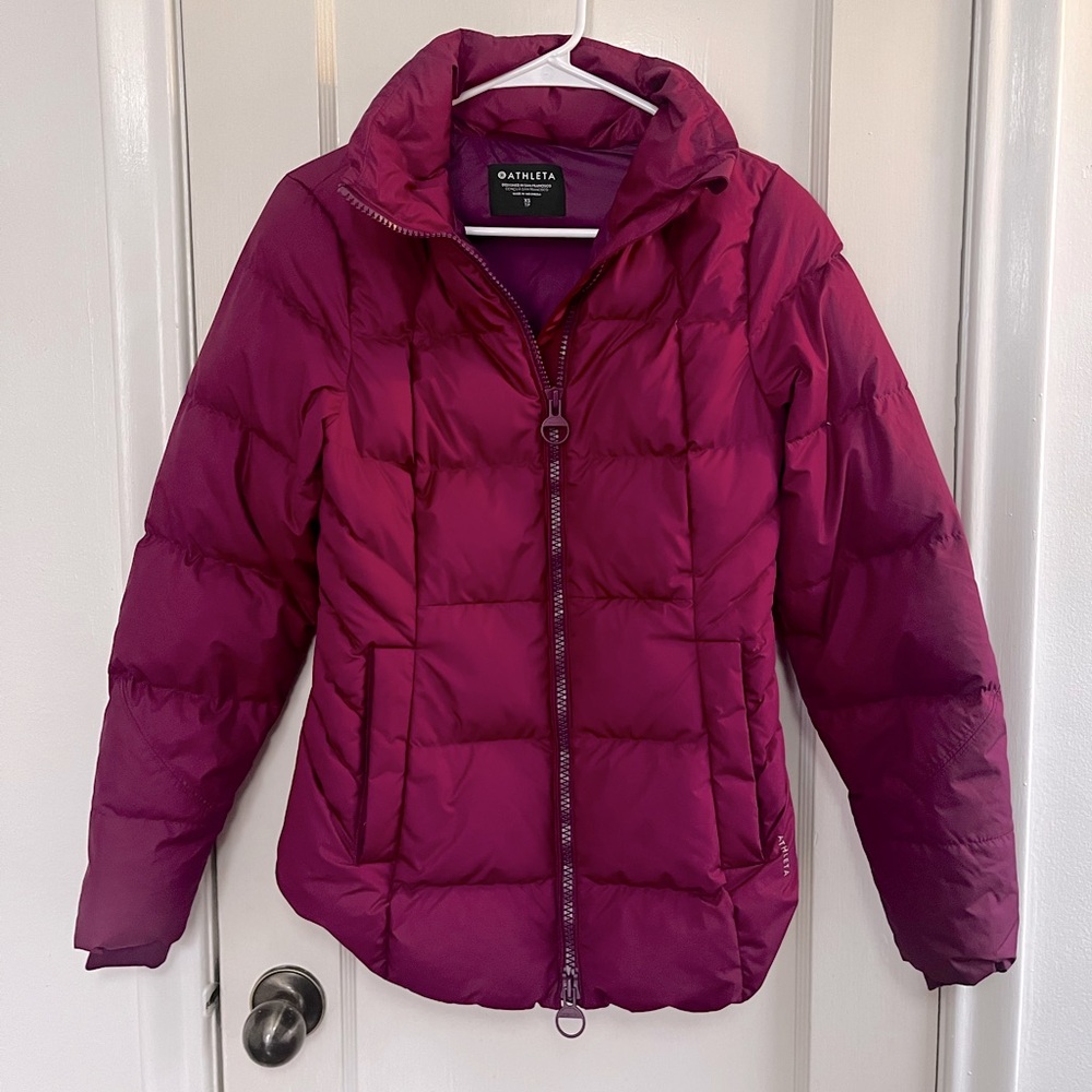 Athleta downtown puffer jacket 💜